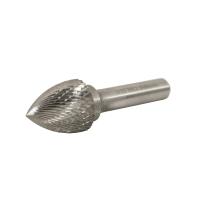 Борфреза гиперболическая (G) с точечным торцом 22 твердосплавная ВК8 dхв-ка=10 мм Х-образная насечка Beltools