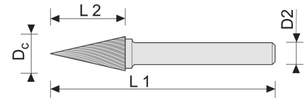 Коническая с заостренным концом (M)