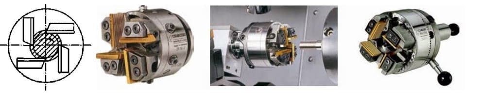 Резьбонарезная головка с комплектом гребенок из 4 шт