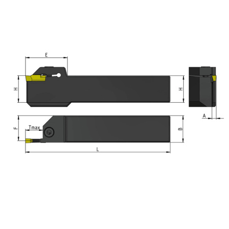 Резец для отрезания, продольного и поперечного точения 16х16х100 TTER1616-4 «Русский Инструмент» (РИ)