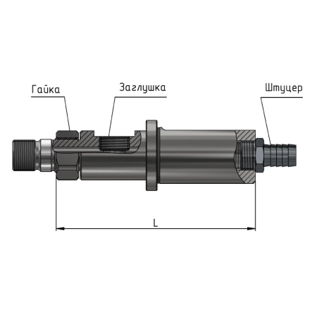 Хвостовик к сборной оправке для перовых сверл 32-39 ц/х с лыской dхв=32мм СОЖ ADMS200-R032039.df32.C «Русский Инструмент» (РИ)