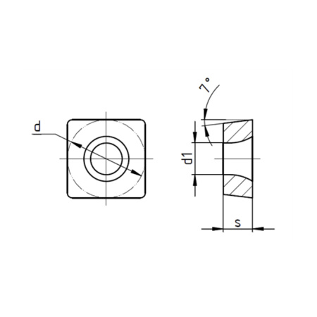 Пластина сменная квадратная SCMT 09T308-TR PC20F «Русский Инструмент» (РИ)