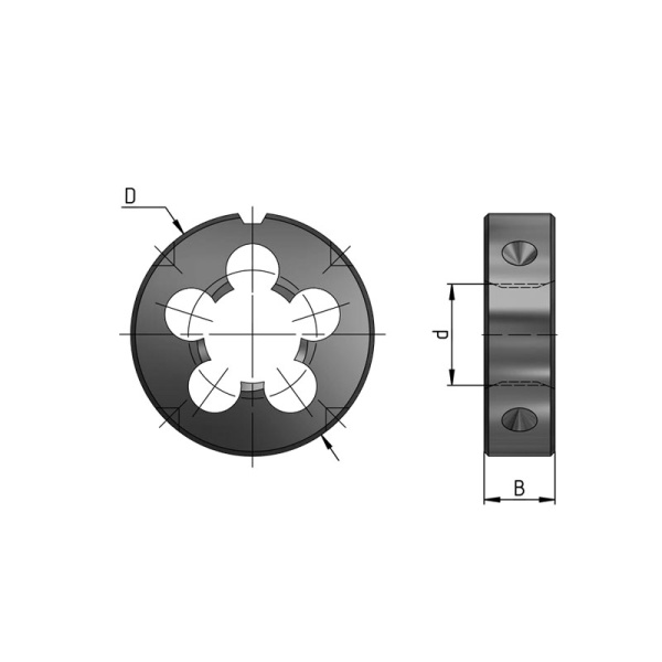 Плашка М7х1 6h D=25мм (2650-1601) Beltools