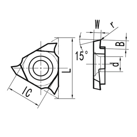 Пластина для отрезания левая TGF32L250-S15R N20 «Русский Инструмент» (РИ)