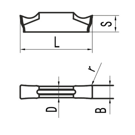 Пластина для отрезания MGGN300-S06R MP25G «Русский Инструмент» (РИ)