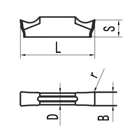 Пластина для отрезания MGGN300-LH MP25G «Русский Инструмент» (РИ)