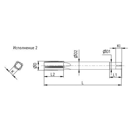 Метчик М11х1 гаечный HSS L=160мм исп2 ГОСТ 1604-71 Beltools Метчик М11х1 гаечный HSS L=160мм исп2 ГОСТ 1604-71 Beltools