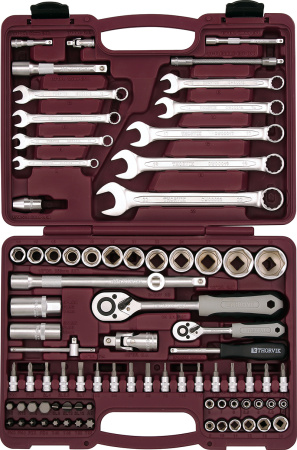 Набор инструмента универсальный 1/4", 1/2" 82 шт Thorvik