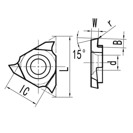 Пластина для отрезания правая TGF32R200-S15R MP20G «Русский Инструмент» (РИ)
