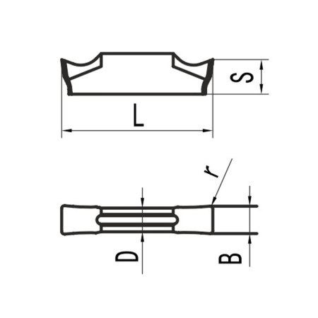 Пластина для отрезания MGGN150-S06R N20 «Русский Инструмент» (РИ)