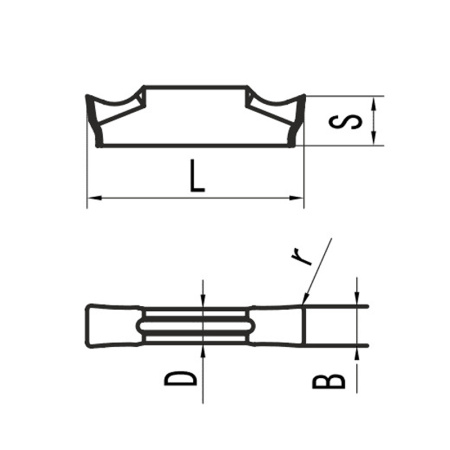 Пластина для отрезания и точения канавок TDT4 MP25G «Русский Инструмент» (РИ)