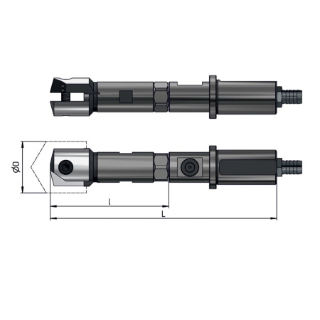 Оправка для перовых сверл 82-102 ц/х с лыской dхв=50мм L=295мм СОЖ ADMS200-R082102.0135.02.df50.C «Русский Инструмент» (РИ)