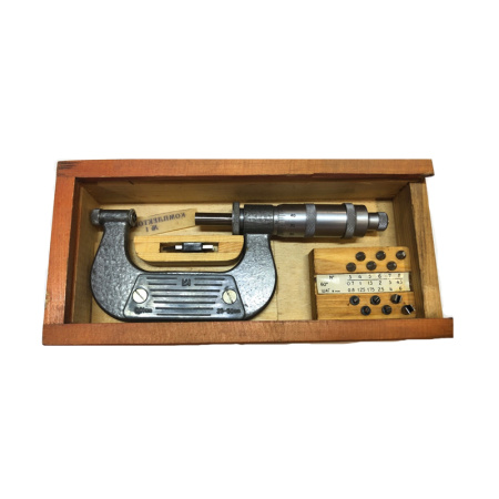 Микрометр резьбовой МВМ50 (25-50) цена деления 0,01 класс точности 1 со вставками ГОСТ 4380-86 КРИН